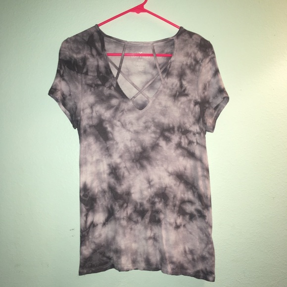 American Eagle Outfitters Tops - Grey Tie-Dye American Eagle Shirt